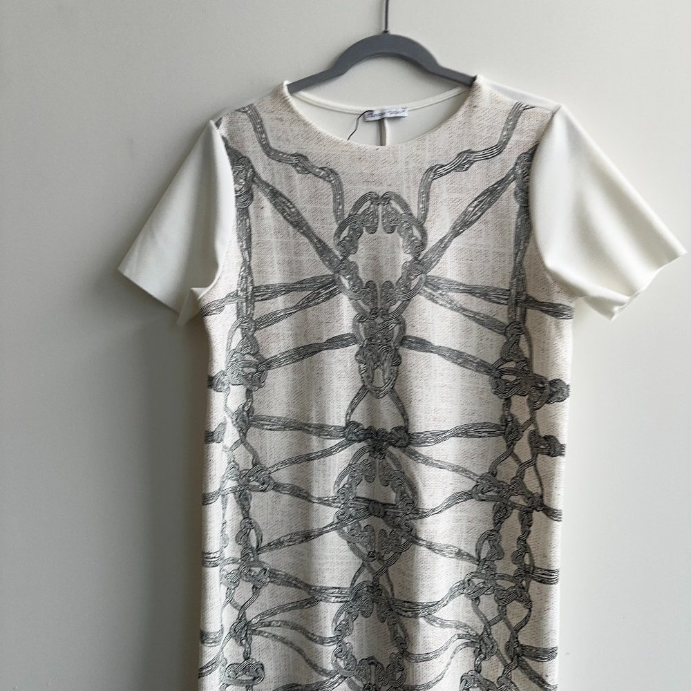 Zara Shibari bondage minidress rope print neoprene-like material sailing knot L